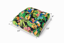 Outdoor Chair Cushions Set of 2, 19 x 19 x 4 Inch Tufted Seat Cushions by HouseOfZazla