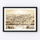 Vintage Map of Alma, Michigan 1885