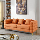 3-seater + 2-seater Combination sofa.ORANGE teddy