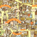 Vintage Map of London, England 1951