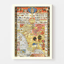 Vintage Map of Los Angeles, California 2012