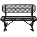 6' Outdoor Steel Bench With Backrest by Unique Piece Furniture