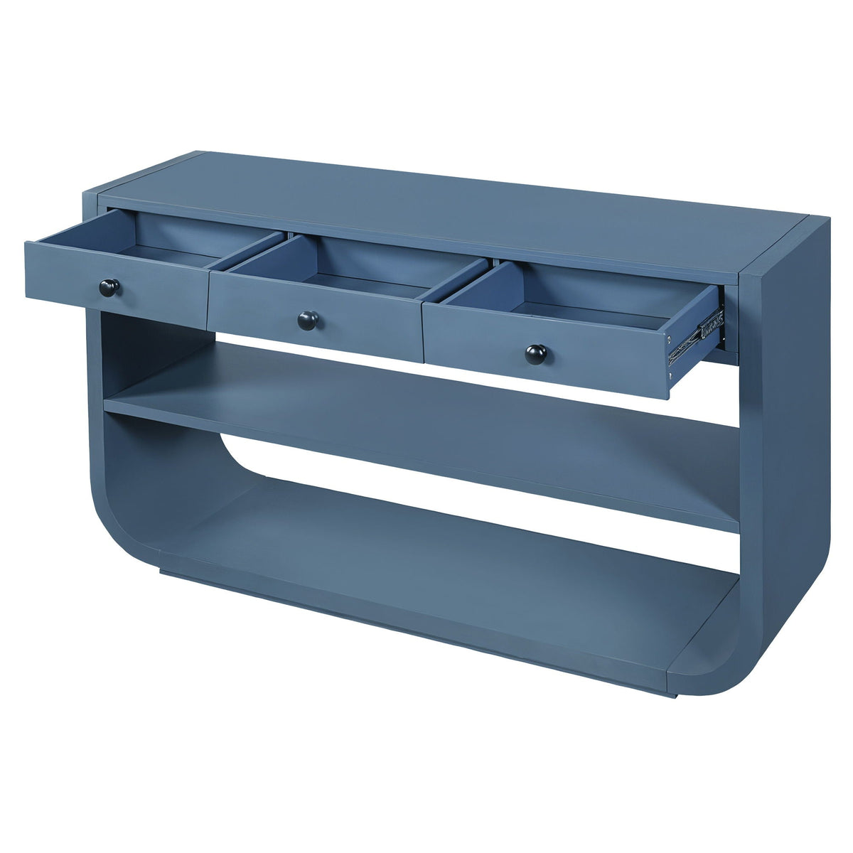 Console Table With 3 Soft Close Drawers & 2 Open Shelves, photo 22 of 40