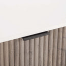 Dumbo - Fluted Nightstand With 2 Drawers - Gray / White by HouseOfZazla