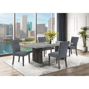 Susan - Dining Table Set With Base - Gray by HouseOfZazla
