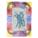 Crab and Shrimp House Flag 28x40 Porch Sleeve Pole Decorative Outside Yard Banner Artwork Wall Hanging, Polyester