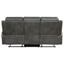 Forrest - Motion Reclining Sofa Comfort With Elegant Tufting And Wide Track Arms - Gray