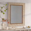 Vintage Carved Pattern Rectangular Wall Mirror