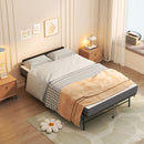 Twin Wide Folding Bed with Adjustable Headboard and Memory Foam Mattress by HouseOfZazla