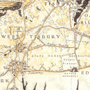 Vintage Map of Martha's Vineyard, 1954