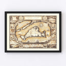 Vintage Map of Martha's Vineyard, 1954