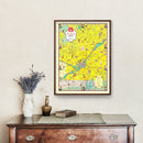 Vintage Map of Montreal Region, 1948