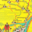 Vintage Map of Montreal Region, 1948