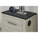Augusta - Nightstand With Top, 2 Drawers, Block Feet - Beige Brown by Unique Piece Furniture