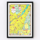 Vintage Map of Saguenay, 1948