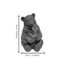12'' Antique Bronze Mother And Cub Bear Statue
