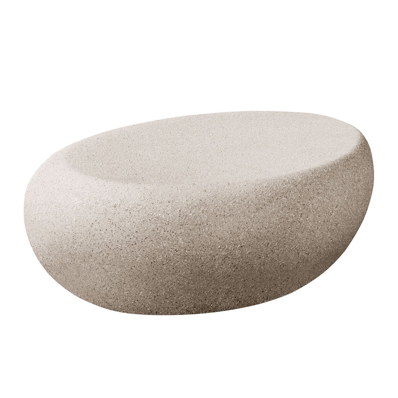 43.31'' Fiberglass Elliptical Coffee Table for Living Room, photo 4 of 10