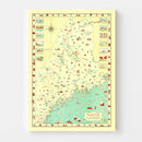 Vintage Map of Maine 1934