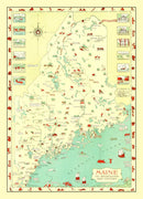 Vintage Map of Maine 1934