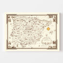 Vintage Pictorial Map of Spain & Portugal, 1935