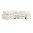Power Recliner Sectional Sofa Home Theater Reclining Sofa With Two USB Ports, Two Storage Drawers For Living Room by HouseOfZazla