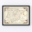 Vintage Pictorial Map of Spain & Portugal, 1935