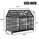 Heavy Duty Dog Crate Lockable Wheels