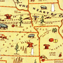 Vintage Map of Gifts of Nature to America, 1934