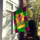 Mardi Gras Mask House Flag 28x40 Porch Sleeve Pole Decorative Outside Yard Banner Artwork Wall Hanging, Polyester