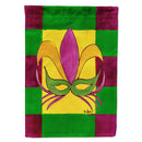Mardi Gras Mask House Flag 28x40 Porch Sleeve Pole Decorative Outside Yard Banner Artwork Wall Hanging, Polyester