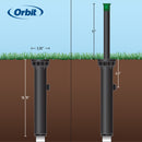 12"400 Series Spray Head w/15' Brass Adj Nozzle