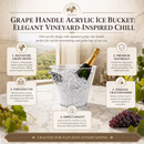 Grape Handle Acrylic Ice Bucket by Arthur Court Designs