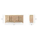 Rowan - 4 Door Sideboard Cabinet - Natural by HouseOfZazla