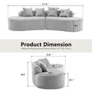 Modern Curved Sofa With Pillows by Unique Piece Furniture