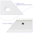 Modern Ceramic Rectangular Undermount Bathroom Sink With Overflow by HouseOfZazla