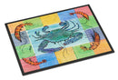 Crab Doormat Indoor Outdoor 24H X 36W Front Door Mat Rugs for Entryway, Non Slip Washable Low Pile,