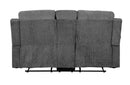 Kalen - Chenille Loveseat With Console - Gray by HouseOfZazla