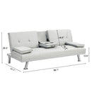 Futon Sofa Bed With Armrest Two Holders by HouseOfZazla