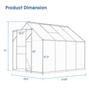 Walk-In Polycarbonate house & Roof Vent, Sliding Doors, Aluminum Hobby Hot House For Outdoor by HouseOfZazla