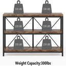 Console Table With 3 Tier Storage Shelves Finish, Slim Narrow Design For Living Entryway - Brown / Black by HouseOfZazla