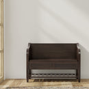 Connaught - Entryway Storage Bench With Shelf - Chestnut by HouseOfZazla