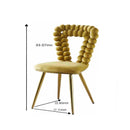 Modern Chair With Iron Tube Legs, Soft Cushions And Comfortable Backrest, Suitable For Dining Room, Living Room, Cafe, Hairball Back by Unique Piece Furniture