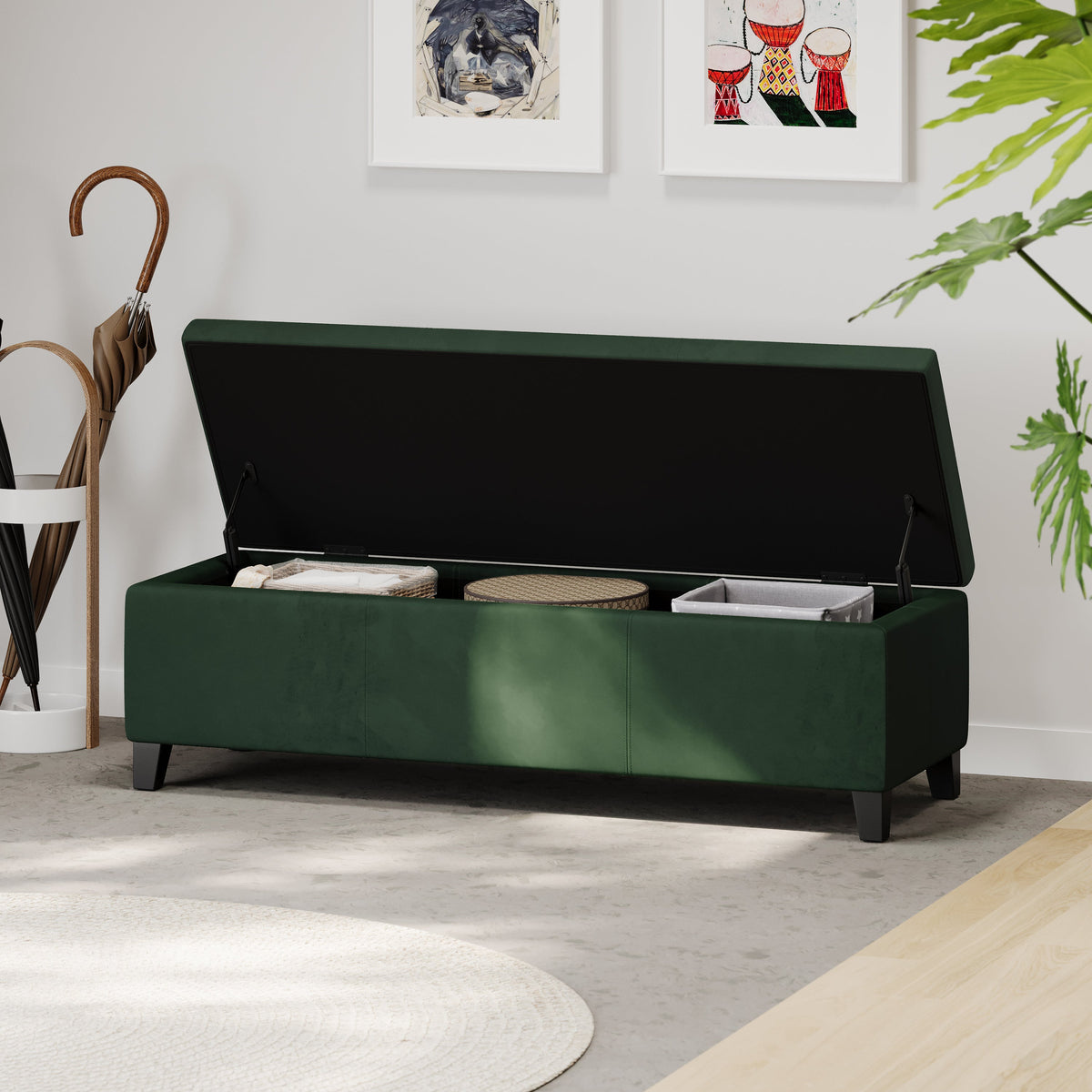 Indoor Forest Storage Bench, photo 3 of 10