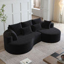 Curved Oversized Sectional Sofa With Extra Deep Seat by HouseOfZazla