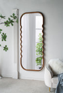 Oversized Wooden Floor Mirror With Unique Frame - Brown by Unique Piece Furniture