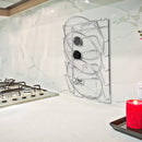 Mounted Pot Lid Rack Pot Cover Organizer Holder for Cabinet Door Wall 5 Lids