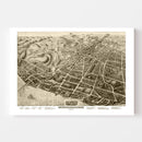 Vintage Map of Poughkeepsie, New York 1874