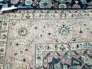6' X 6' Gorgeous Handmade India Floral Oriental Wool Rug Square Blue Carpet Wow