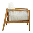 Outdoor Club Chair (Set of 1) - Acacia Wood Frame with Rope Back by HouseOfZazla