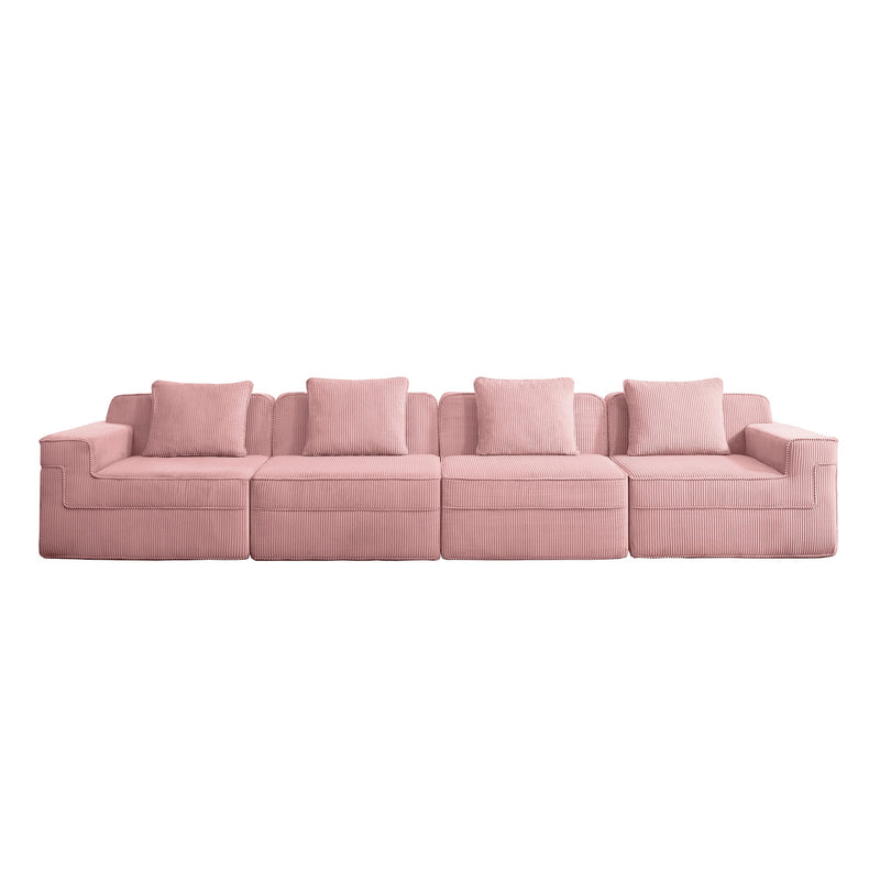 Modular 4 Seat Boneless Sofa, Cloud Sectional Couch, photo 5 of 10